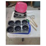 Assorted Baking Pans and Utensils