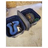 2 totes with camper accessories