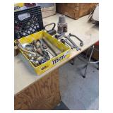 Assorted Metal Tools and Implements in Box