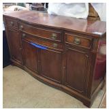 Wood Sideboard with Drawers and Cabinets