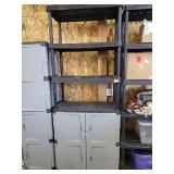 Grey Plastic Storage Cabinet and Shelving Units