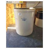 Eight-Gallon Stoneware Crock with Crown Insignia