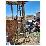 Old wooden orchard ladder