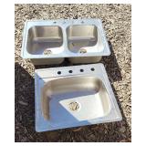 Lot of Two Stainless Steel Sinks