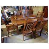 Oak Table 6 Chairs 