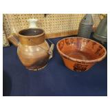 Field Crock & Red ware bowl