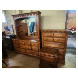 Webb Furn Oak bed set