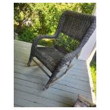 Wicker porch rocker