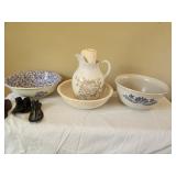 Pitcher & bowls