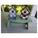 Bench &bird houses