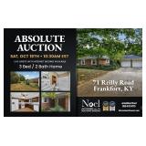 Absolute Auction Live On-Site with Internet Bidding: 71 Reilly Road, Frankfort KY 40601