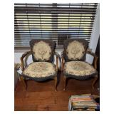 Pair of Vintage Louis XV Style Armchairs