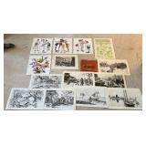 Lot of Miscellaneous Unframed Prints