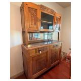 French Art Deco Carved Oak Buffet