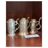 Miniature Pewter Steins