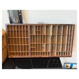 Vintage Wooden Printer's Drawer