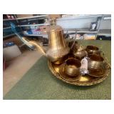 Vintage Brass Tea Set