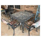 Cast Iron Table 4 Chairs