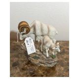 Homco Masterpiece Porcelain Bighorn Sheep And Lamb