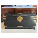 Black Lacquered Oriental Chest