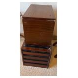 Small Wooden Filing Cabinet & Storage Unit