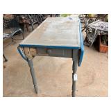 Metal Top Drop Leaf Table