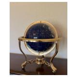 Inlaid Stone World Globe