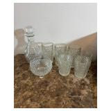 Vintage Indiana Glass Diamond Point Clear