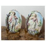 Pair of Victorian Style Bisque Porcelain