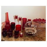 Lot Of Misc. Red Glass