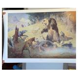 'Grizzly at Bay' Print by William R. Leigh