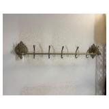 Brass Horse Head Hat Rack