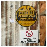 Petroleum Pipeline & No Smoking Sign
