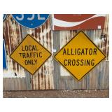 Alligator Crossing, Local Traffic Signs