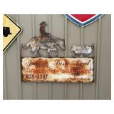 Jim & Susie Reed Cutting Horses Sign