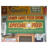Shady Oaks Feed Store Sign