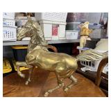 Brass Rearing Horse Statue