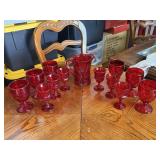 Bright Red Glassware