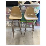 Mid-Century Modern Fiberglass Swivel Bar Stools
