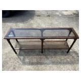 Vintage Faux Bamboo Sofa Table