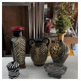 Animal Print Decorative Vases