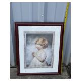 Framed Print of Child Praying