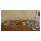Bamboo Shaped Glass Pitcher Sets
