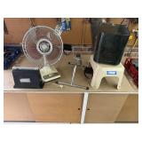 Fan, Stool, Stationary Bike Pedals, Etc.
