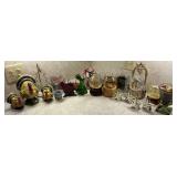 Snowglobes, Glass Turkeys, Colored Glass, Etc.