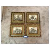Set of Four Ornate Framed Prints