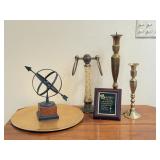Brass Candle Holders & Misc. Decor