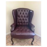 Leather Wingback Armchair