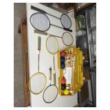 Badminton Rackets, Croquet Set