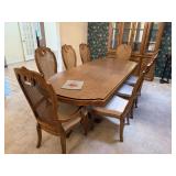 French Provincial Dining Room Set w/ Custom Cover